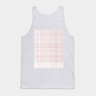 Modern Thin Red Lines Grid Tank Top